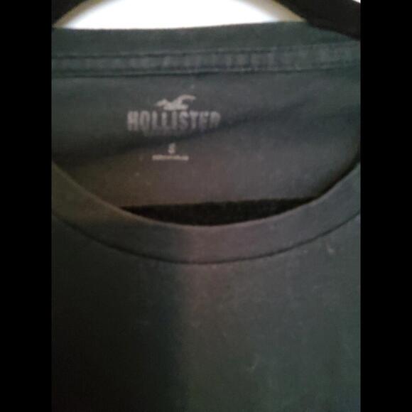 Hollister Men's Graphic Print T-Shirt Blue Green Logo Pocket Small - Picture 3 of 5